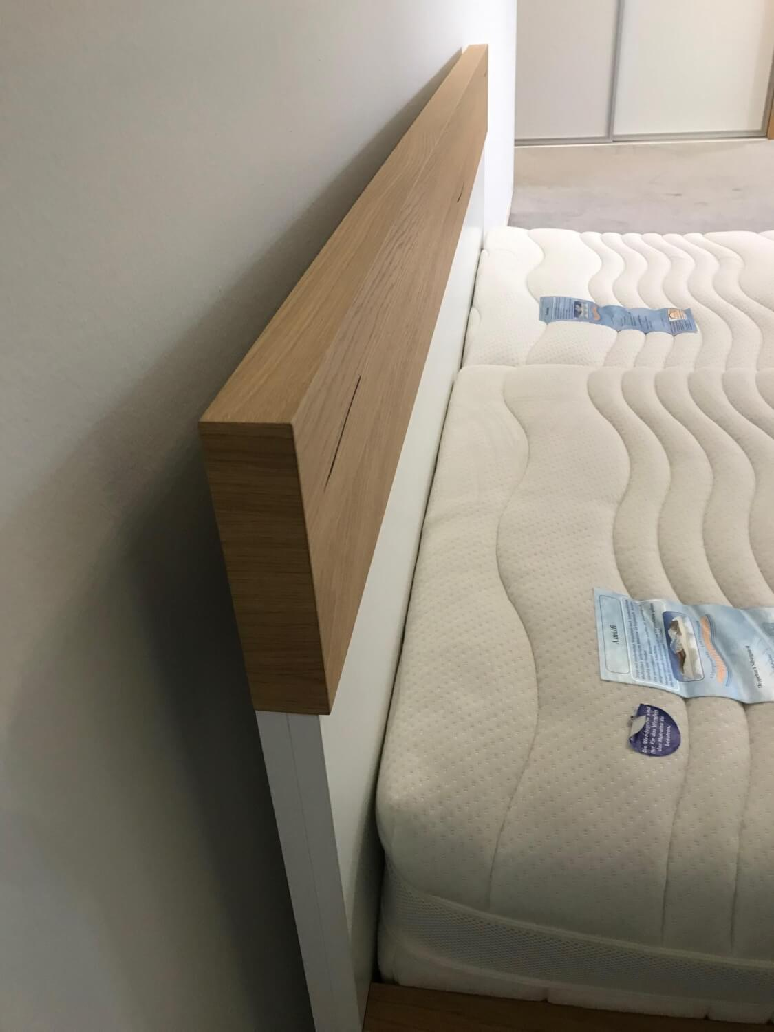 Hülsta - Doppelbett Modell CITADA Lack Reinweiß Matt Akzente In Eiche - 7