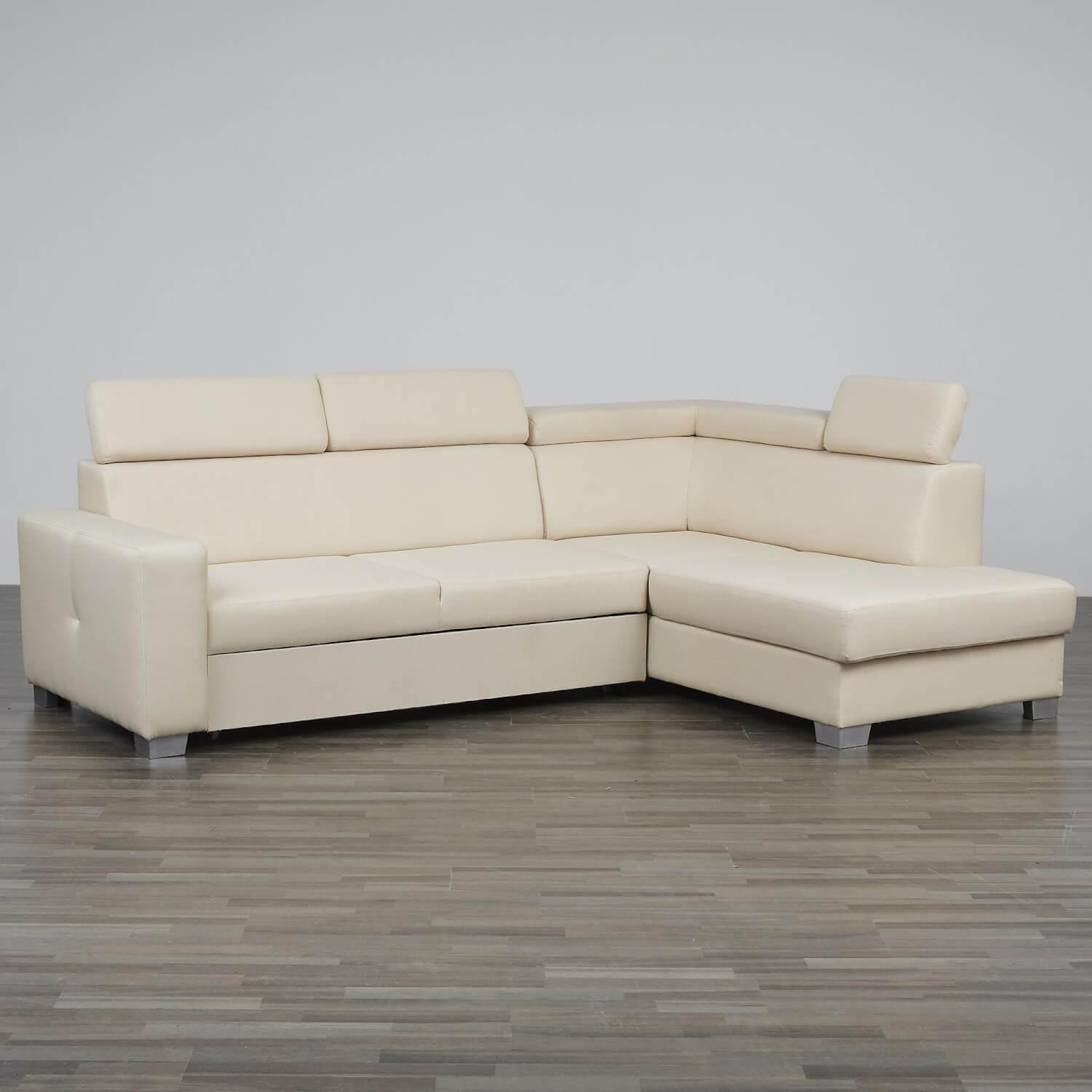 Max Winzer - Eckgarnitur DiscMit Stauraum Und Sitztiefenverstellung Stoff Beige Gestell Silber - 15