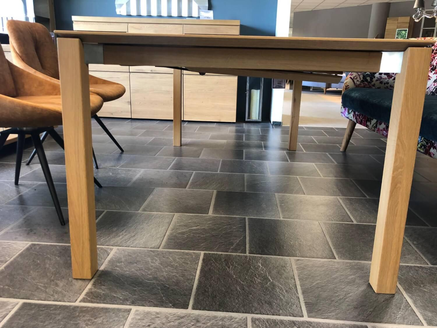 Venjakob - Dining table Concret Q738 wild oak light veneered oiled with folding insert - 10