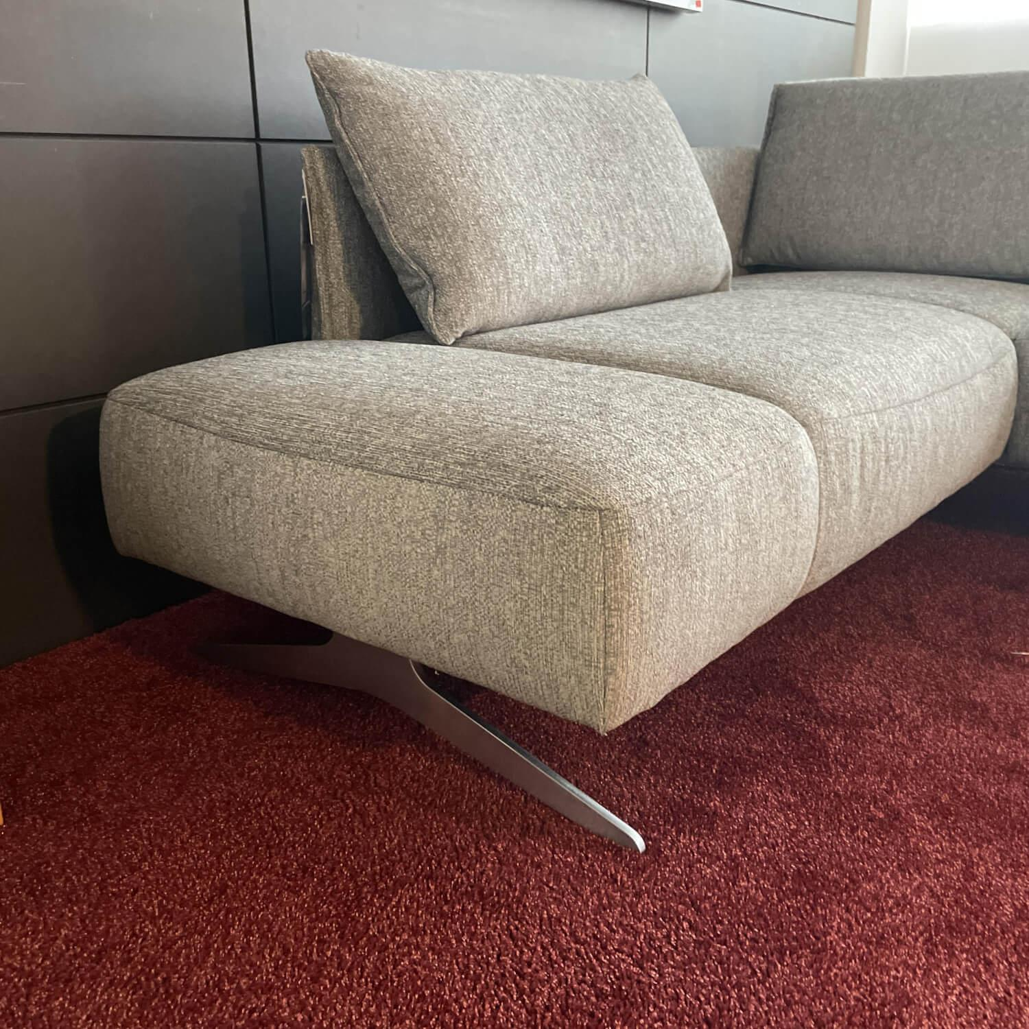 Koinor - Ecksofa Vineto Stoff 13-Lauro 93 Grau Gestell Nickel - 4