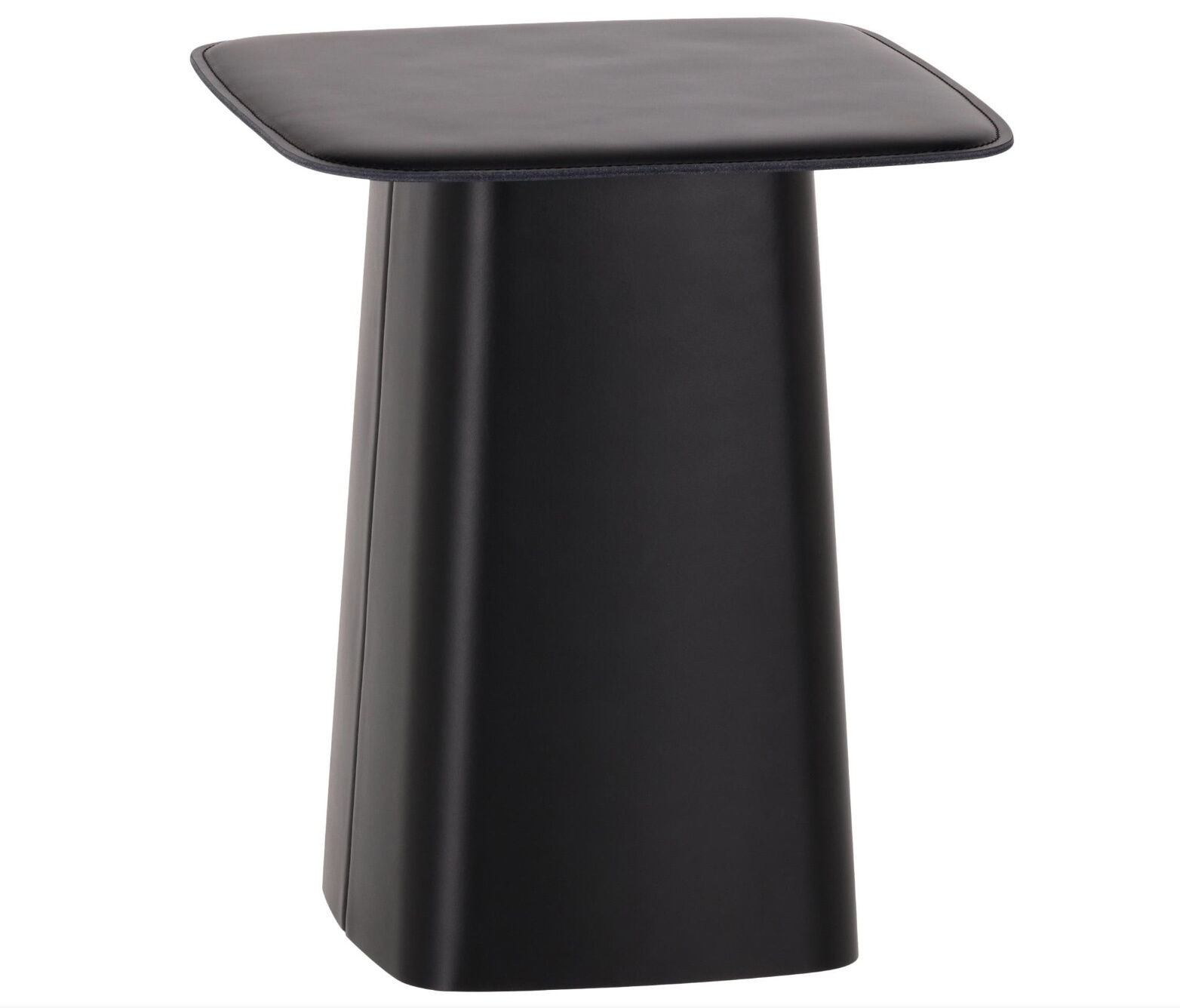 Beistelltisch Leder Side Table Klein Nero Schwarz