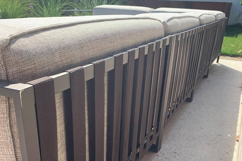 Talenti - Loungegruppe Icon Casilda Outdoor Stoff Melange Grau Gestell Metall Mokka Inklusive Abdeckungen - 7