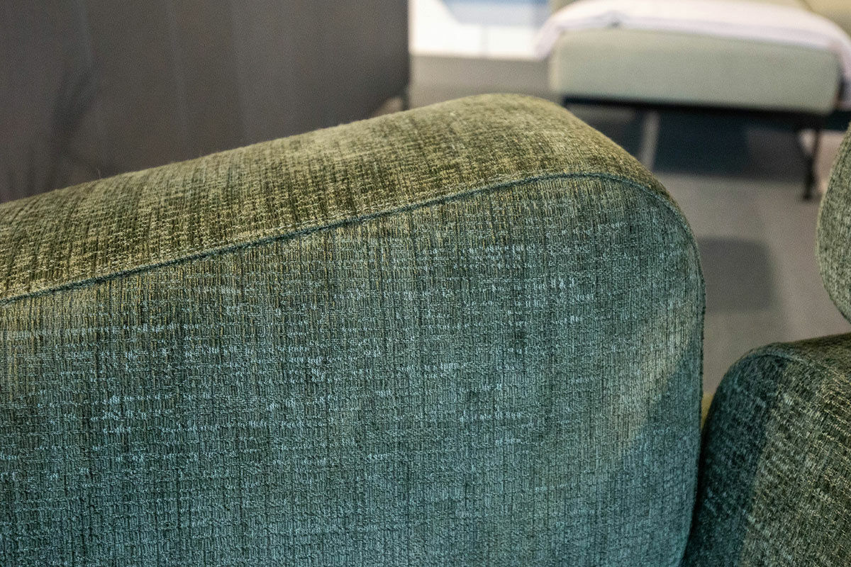 Brühl - Sofa Mosspink Stoff 5277-37 Dunkelgrün Füße Eiche Hell - 7