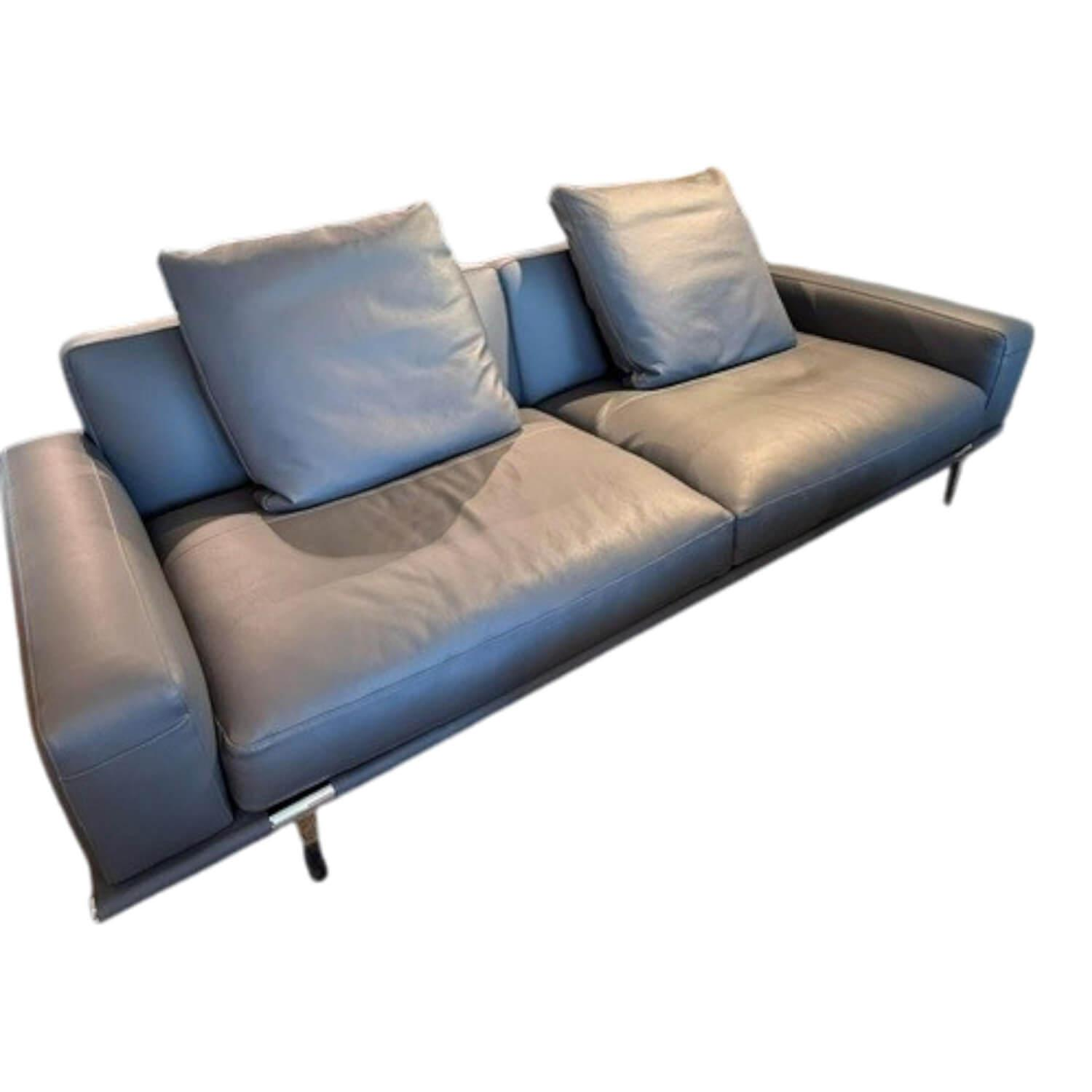 Poltrona Frau - Sofa Let It Be Large Leder SC 28-Seppia Braun Grau - 1