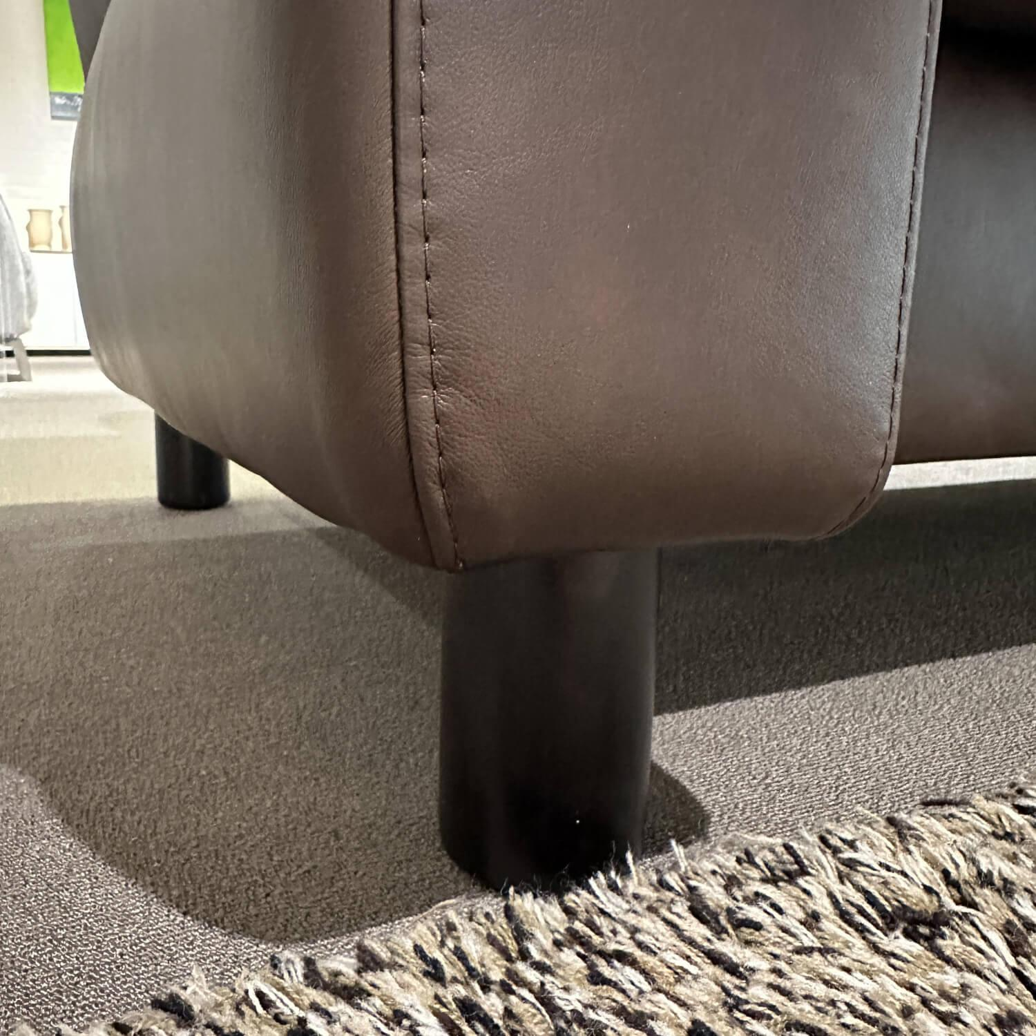Stressless - Sofa Wave Bezug Leder Paloma Braun Holzfüße Schwarz Gebeizt - 8