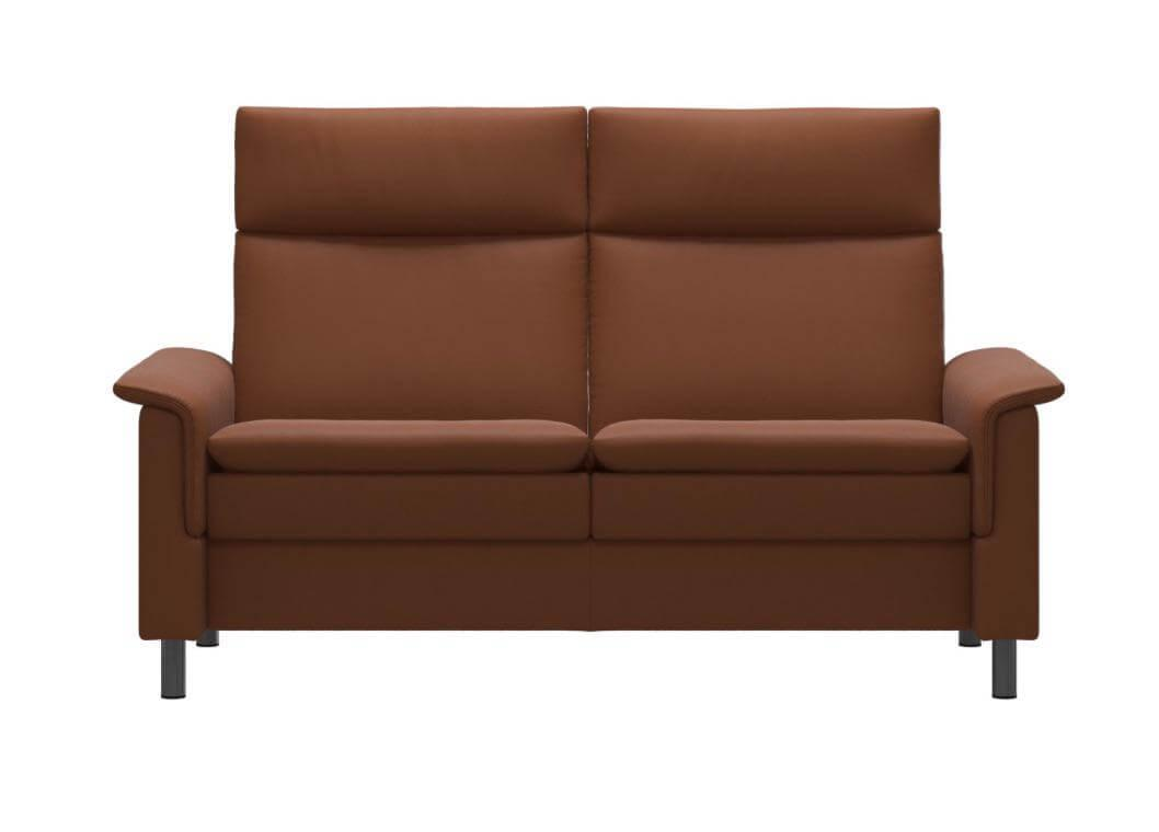 Stressless - Sofa Aurora Hoch L 2-Sitzer Leder Paloma 094 40 New Cognac Stahlbein 88 Rund - 1