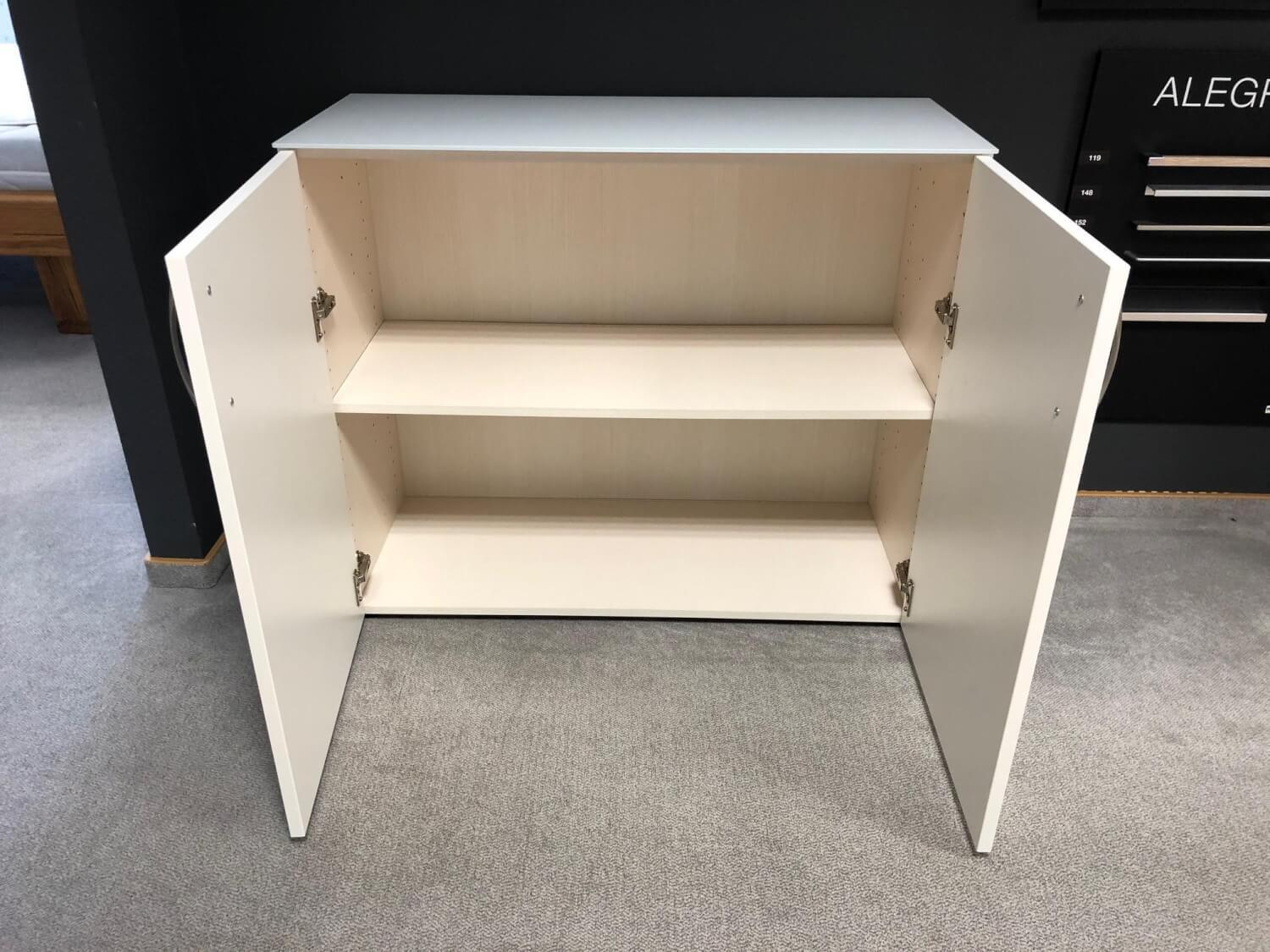 Nolte - Kommode Basic Dekor Weiß Matt Metallgriffe Abdeckplatte Glas Weiß - 5