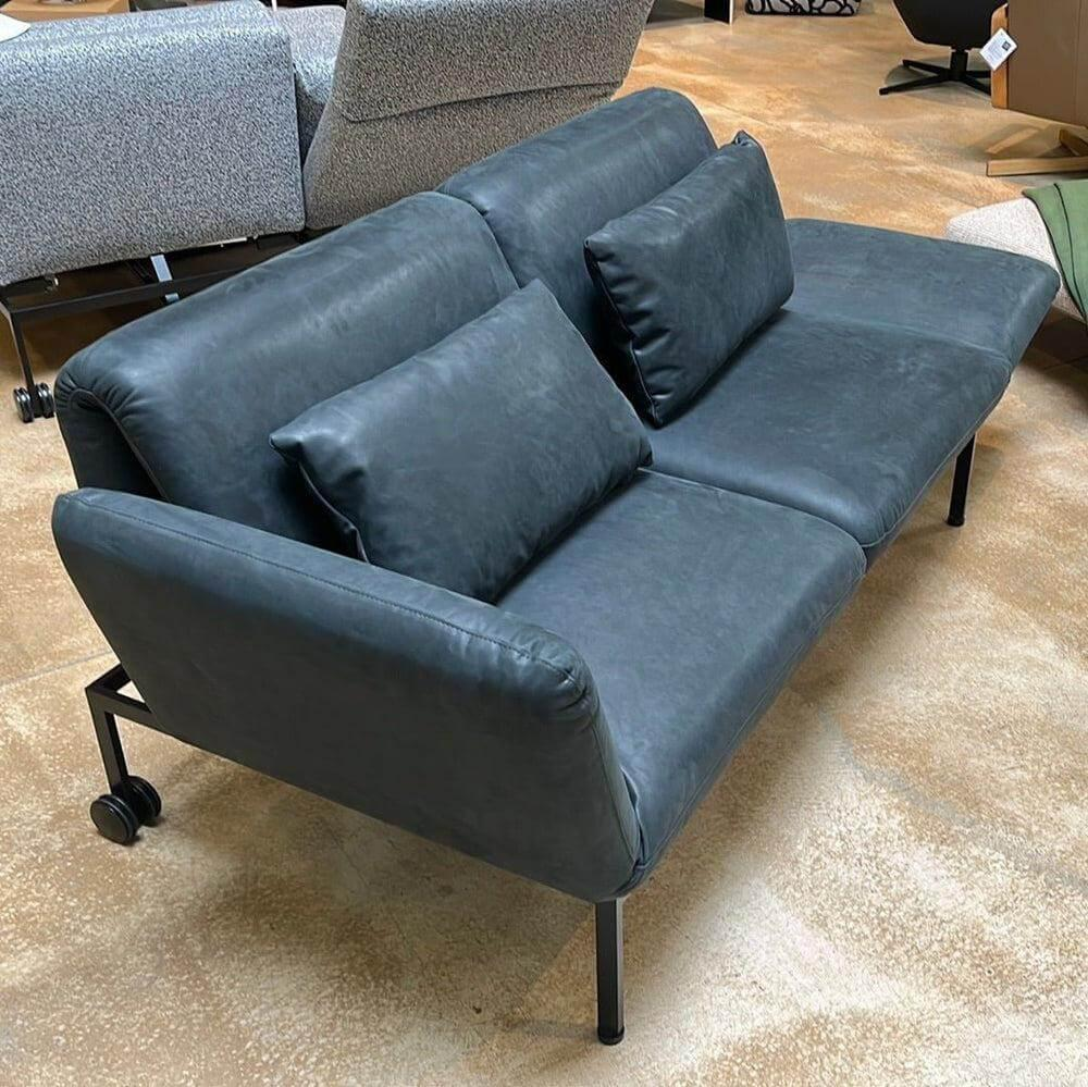 Brühl - Sofa Roro Medium Leder Glove Schwarz Gestell Schwarz Pulverbeschichtet Inklusive 2 Drehsitze - 7