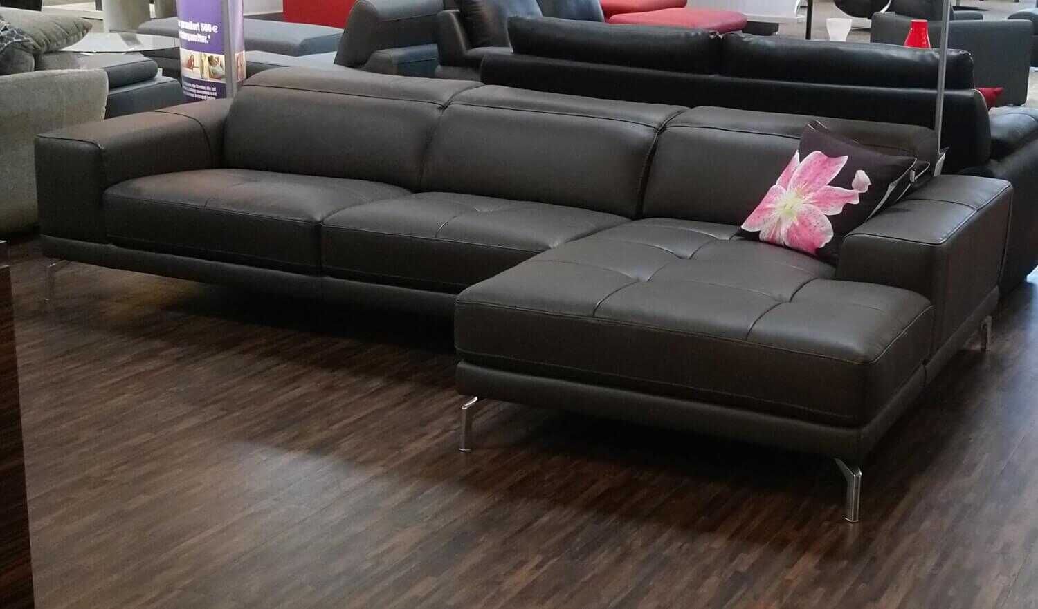 Cuoio - Ecksofa Charleston Leder Braun - 2