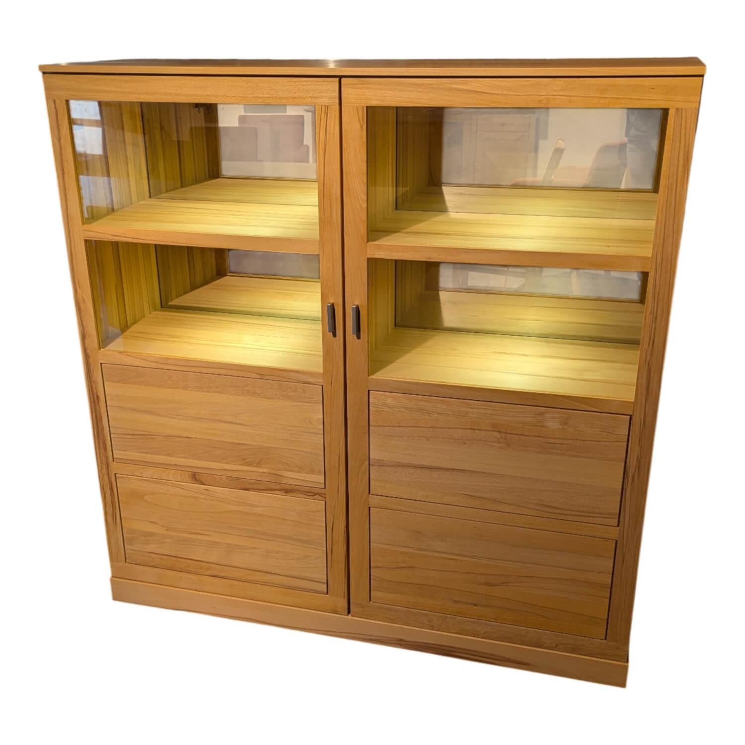 Highboard Caletta Kernbuche Teilmassiv Geölt mit Beleuchtung Venjakob - Highboard Caletta Kernbuche Teilmassiv Geölt mit Beleuchtung - 1