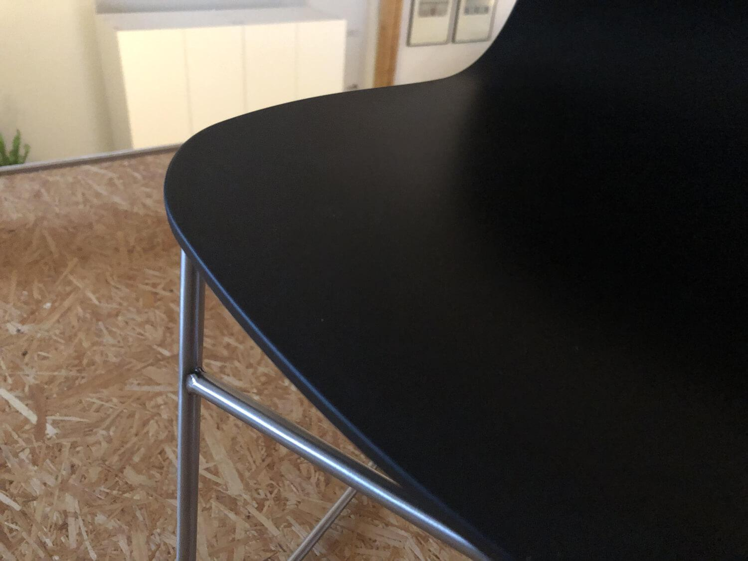 Hay - Stuhl AAC 08 Sitzschale Kunststoff Schwarz Gestell Stahl Silber - 2