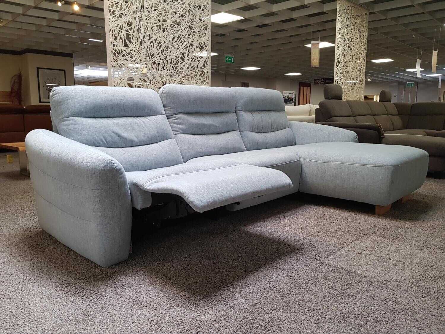 Natura - Ecksofa Manchester Stoff Glory Sky D Blau mit Relaxfunktion - 10