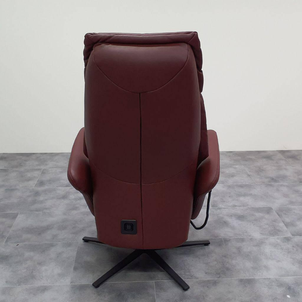 Mondo - Relaxsessel Easyswing "MAXI L" 2-Motorisch m. Aufstehhilfe Leder 31 Longlife Rouge Rot Gestell Sternfuß Metall Anthrazit Pulverbeschichtet - 5
