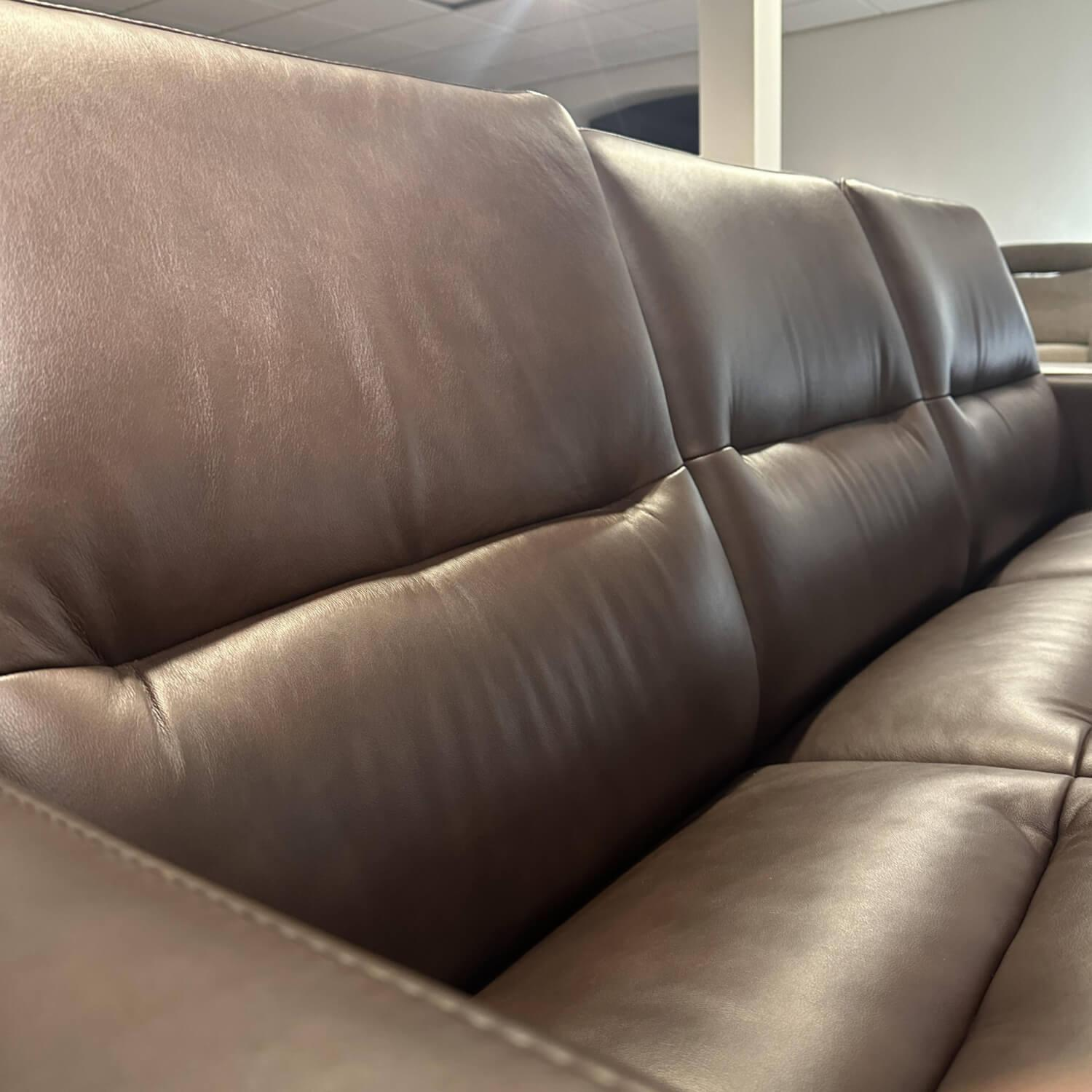 Stressless - Sofa Wave Bezug Leder Paloma Braun Holzfüße Schwarz Gebeizt - 5