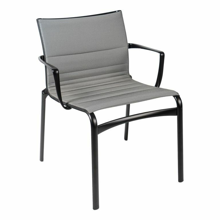 Alias - Armlehnstuhl Frame XL 45906003 Gestell Aluminium Schwarz Lackiert A009 Netzgewebe Schwarz R007 Stoff Kvadrat Gloss Grau 152 GL03 - 1