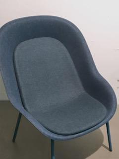 DeVorm - Sessel Nook Lounge Chair Schale Filz Blau Gestell Stahl Pulverbeschichtet Schwarz - 2