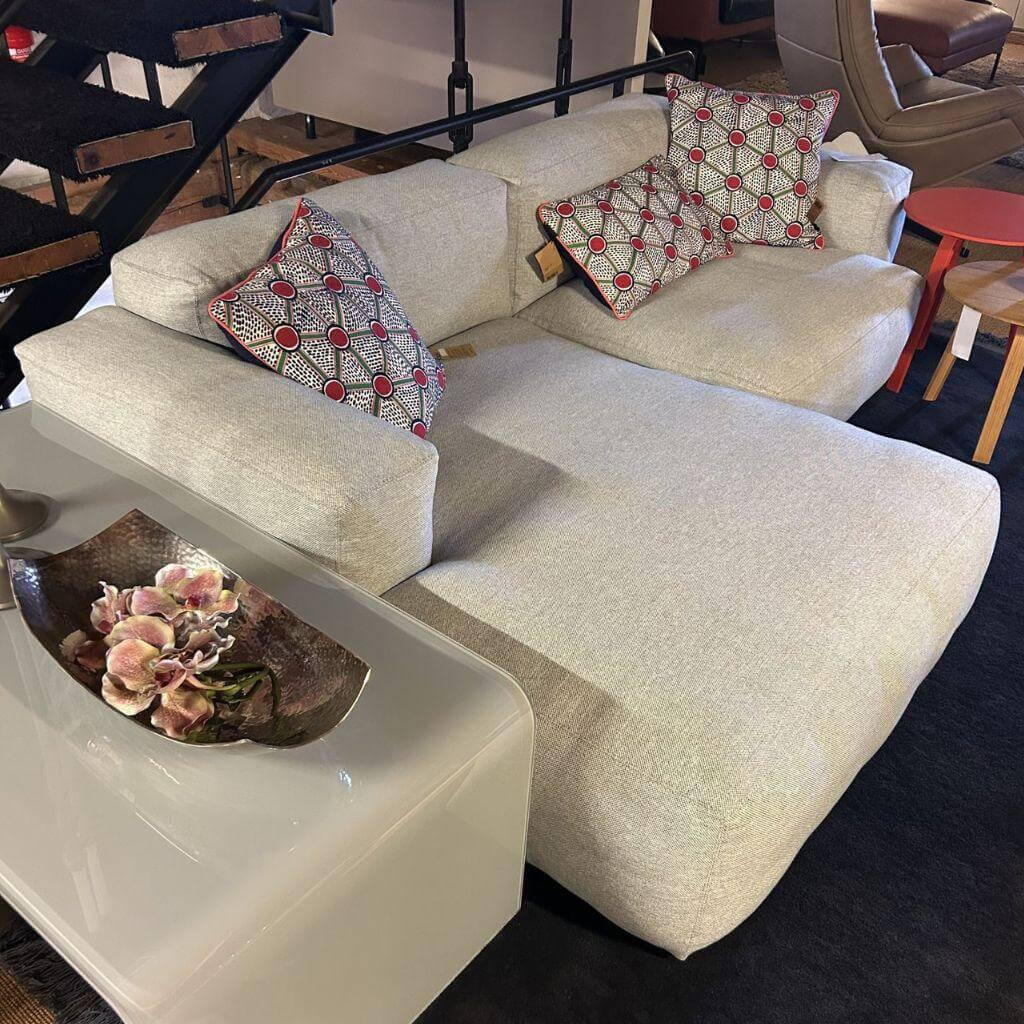 Hay - Sofa Mags Soft Stoff Grau Füße Holz Schwarz Lackiert - 4