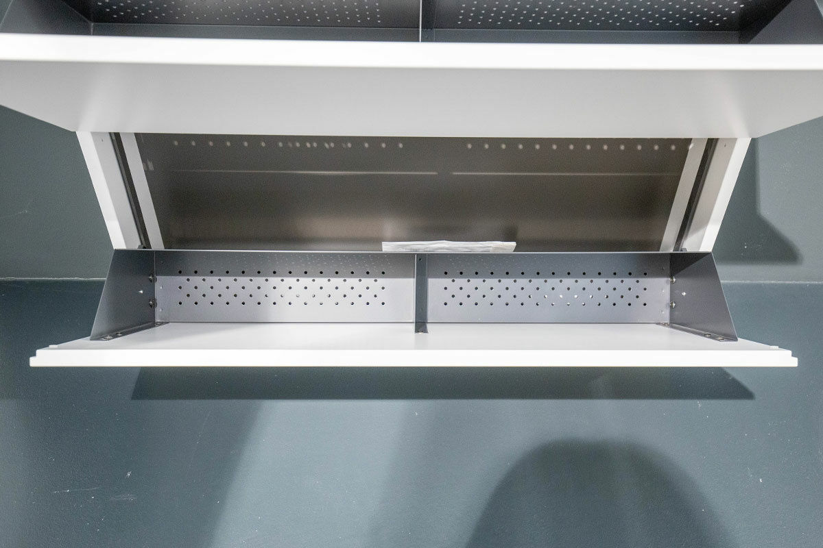 Schönbuch - Schuhschrank Basic MDF Matt Lackiert Snow White Weiß Griff Aluminium - 4