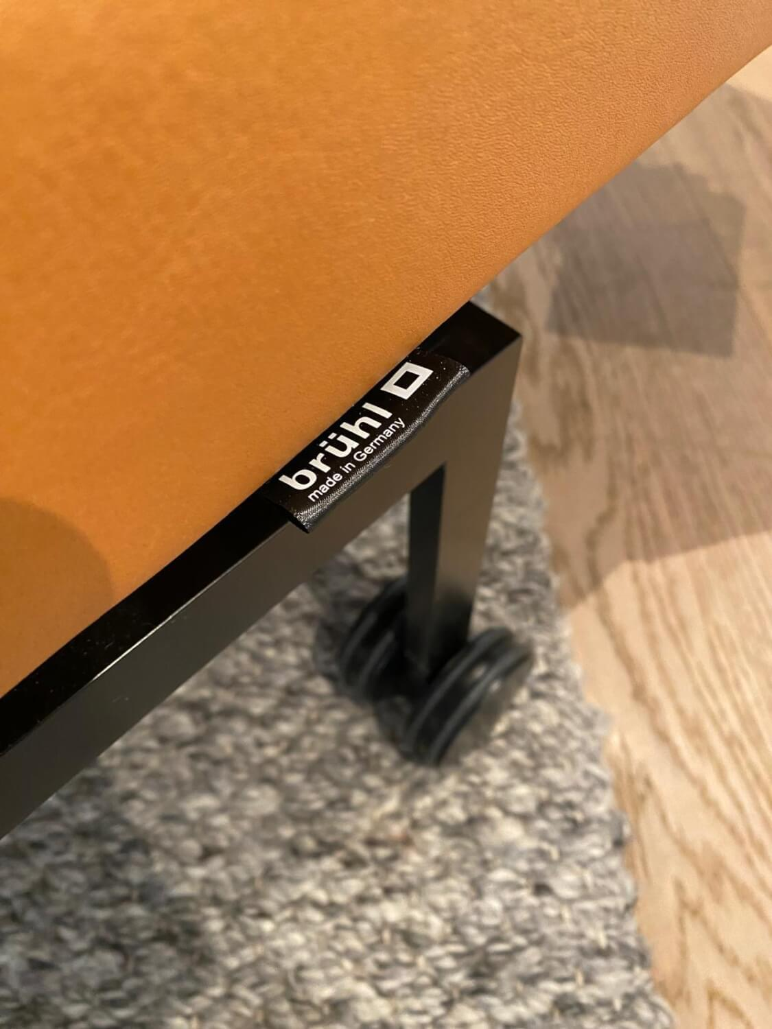 Brühl - Sofa Zweisitzer Roro Soft Medium Leder 570 Pearl Cognac Braun Gestell Schwarz - 10