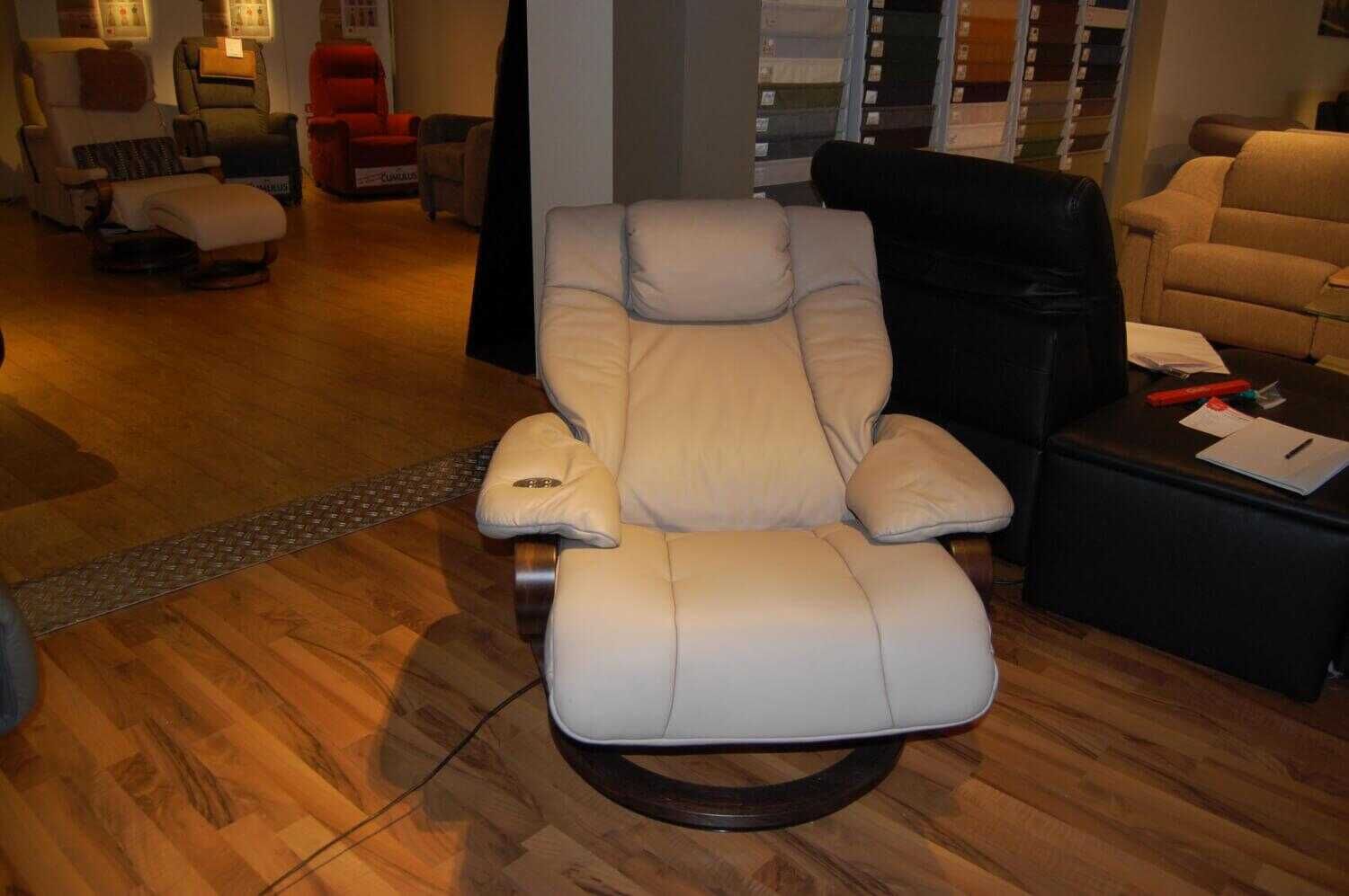 himolla - Sessel 7560 Zerostress Leder Beige Creme - 4