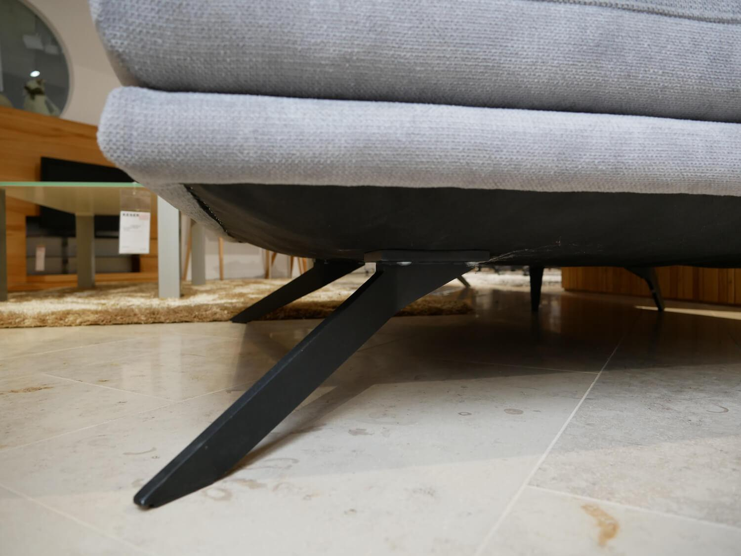 DFM - Ecksofa Klier Concept NO-01 Stoff Regain 167 Zinc Grau Metall Schwarz - 6