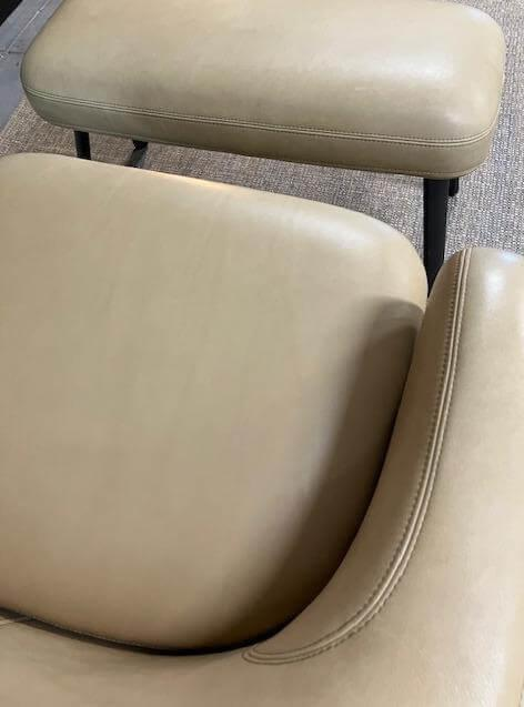 Vitra - Loungesessel Repos Naturleder F Caramel Braun Gestell Metall Schwarz Inkl. Panchina - 4
