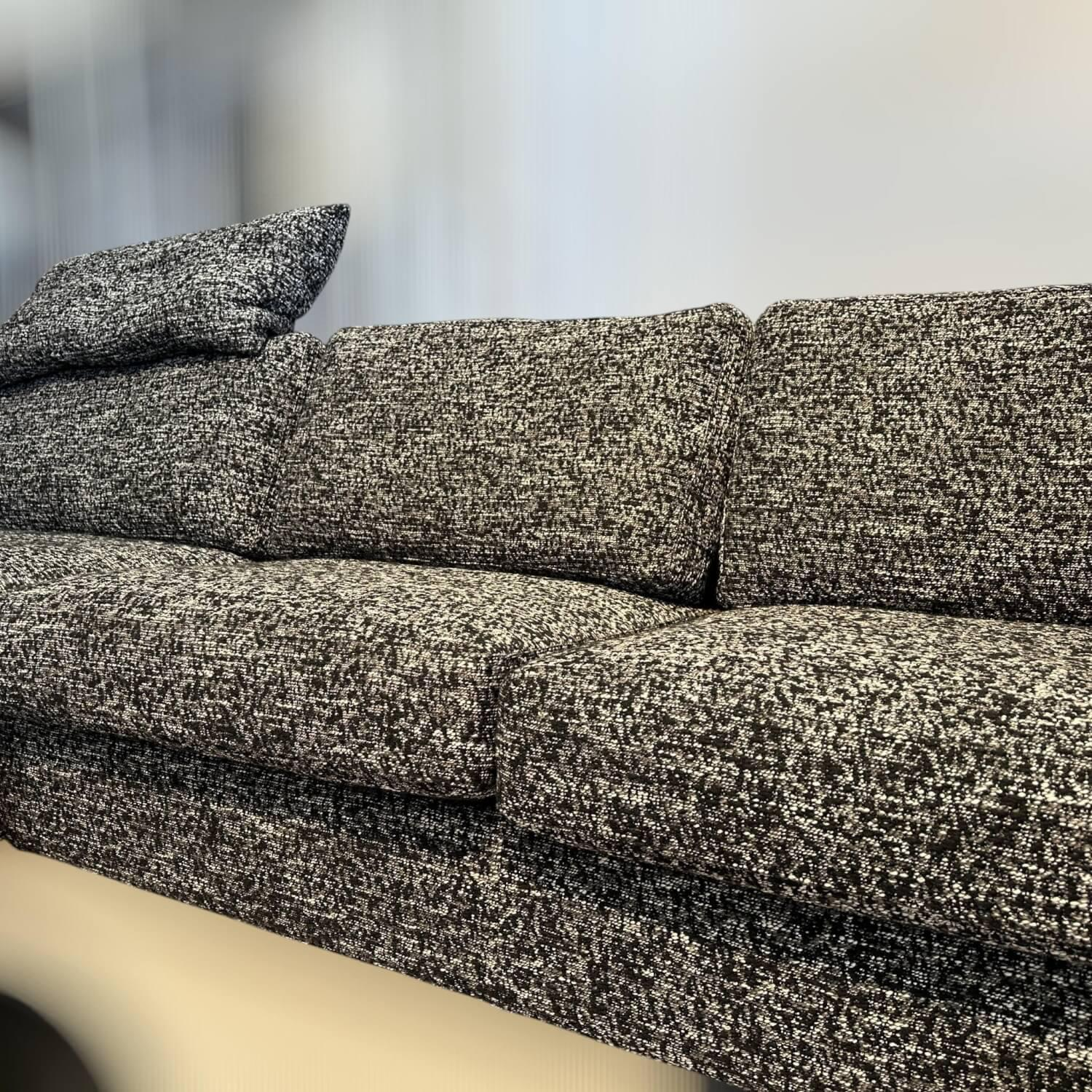 Bielefelder Werkstätten - Ecksofa Inspiration Stoff Arezzo CA1469/099 Schwarz Weiß - 6