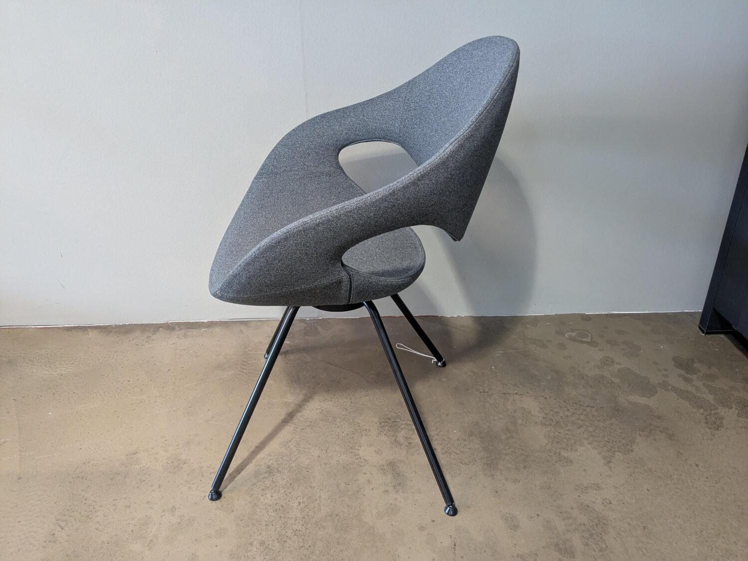 Tonon - Stuhl Moon Stoff Dunkelgrau 4 MC Füße Schwarz - 7