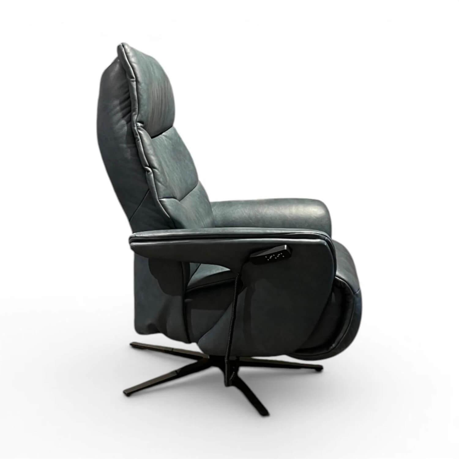 himolla - Sessel 7052 Easy-Swing L Leder Eleganza Türkis Sternfuß Metall Anthrazit Pulverbeschichtet Inkl. 2-Motorig Verstellfunktion - 3