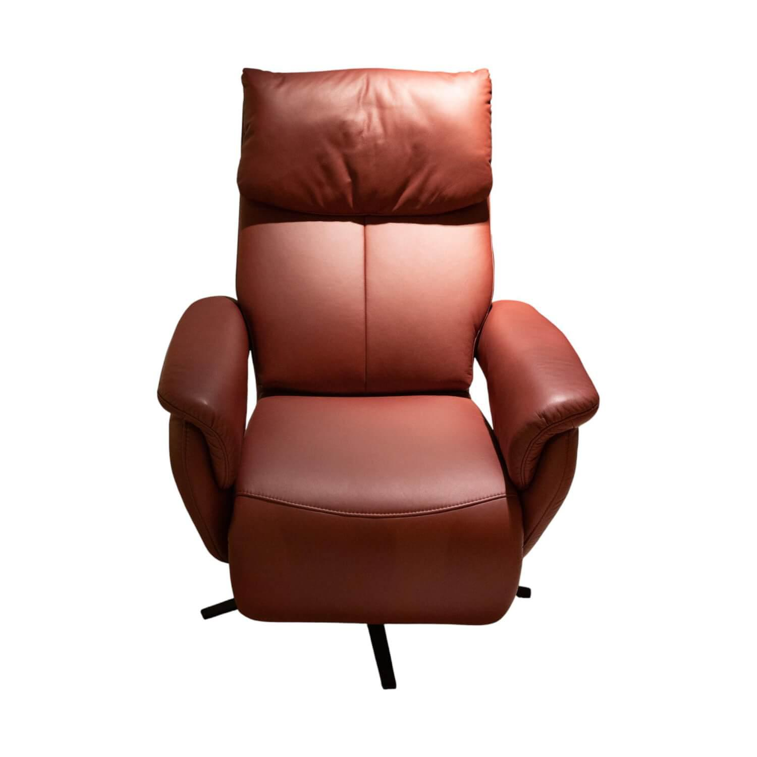 Comfortmaster - Sessel Easyswing 7304 Leder 24 Longlife Cabern Rot Sternfuß Anthrazit Pulverbeschichtet - 1