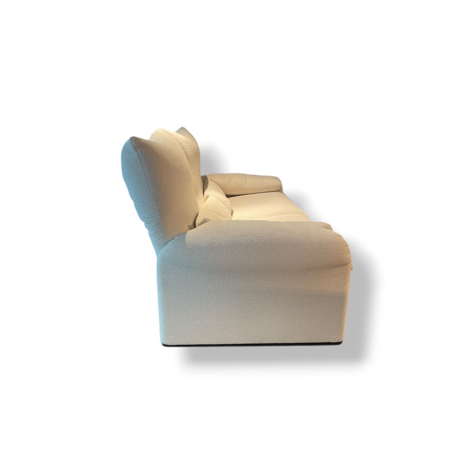 Cassina - Sofa Maralunga Maxi Stoff Look Bianco Weiß Kufe Schwarz - 2