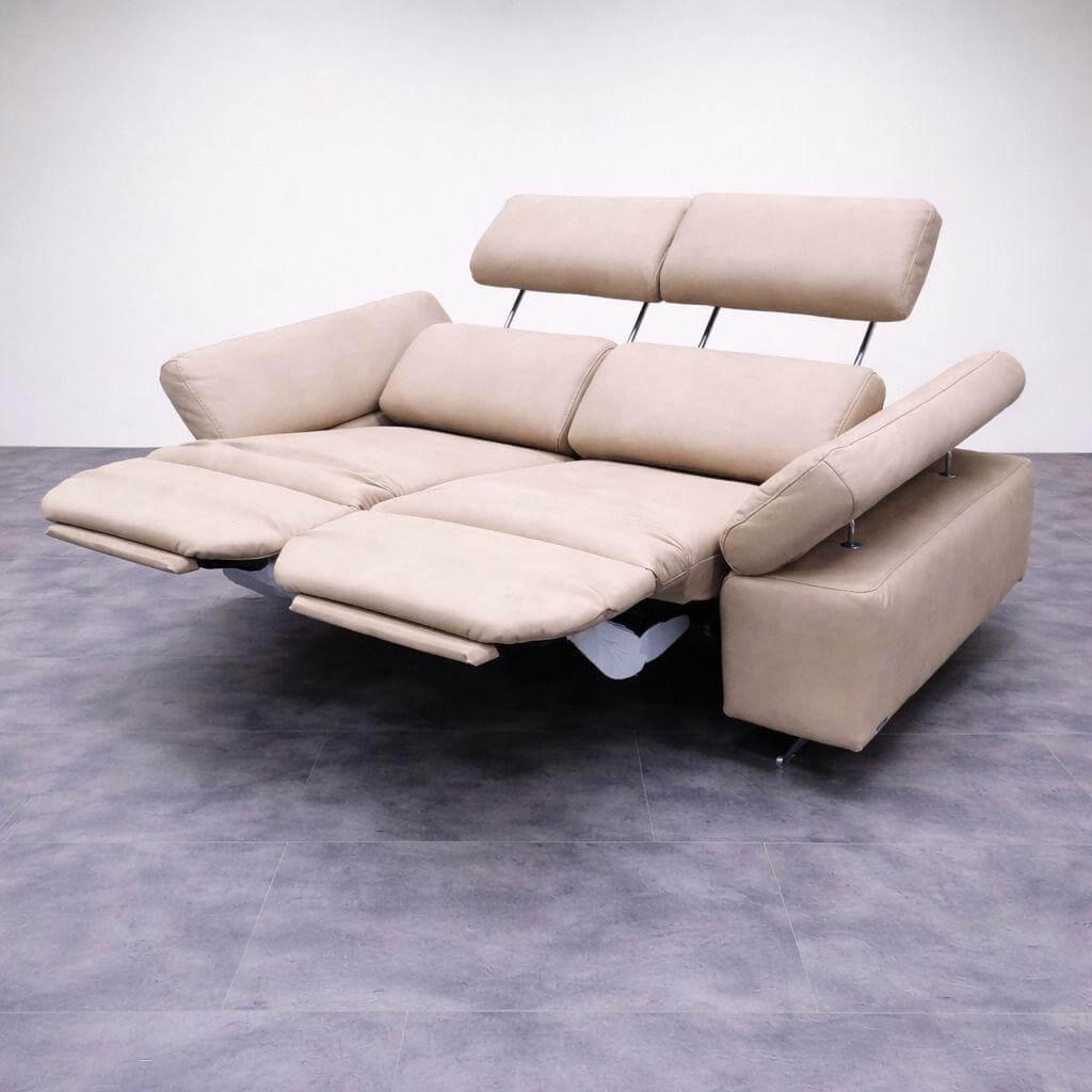 himolla - Sofa 2-Sitzer 1182 62 F44 Leder 24 Longlife Rustika Küste Beige Gestell Metall Anthrazit Mit Elektrischer Wallfree-Funktion - 6