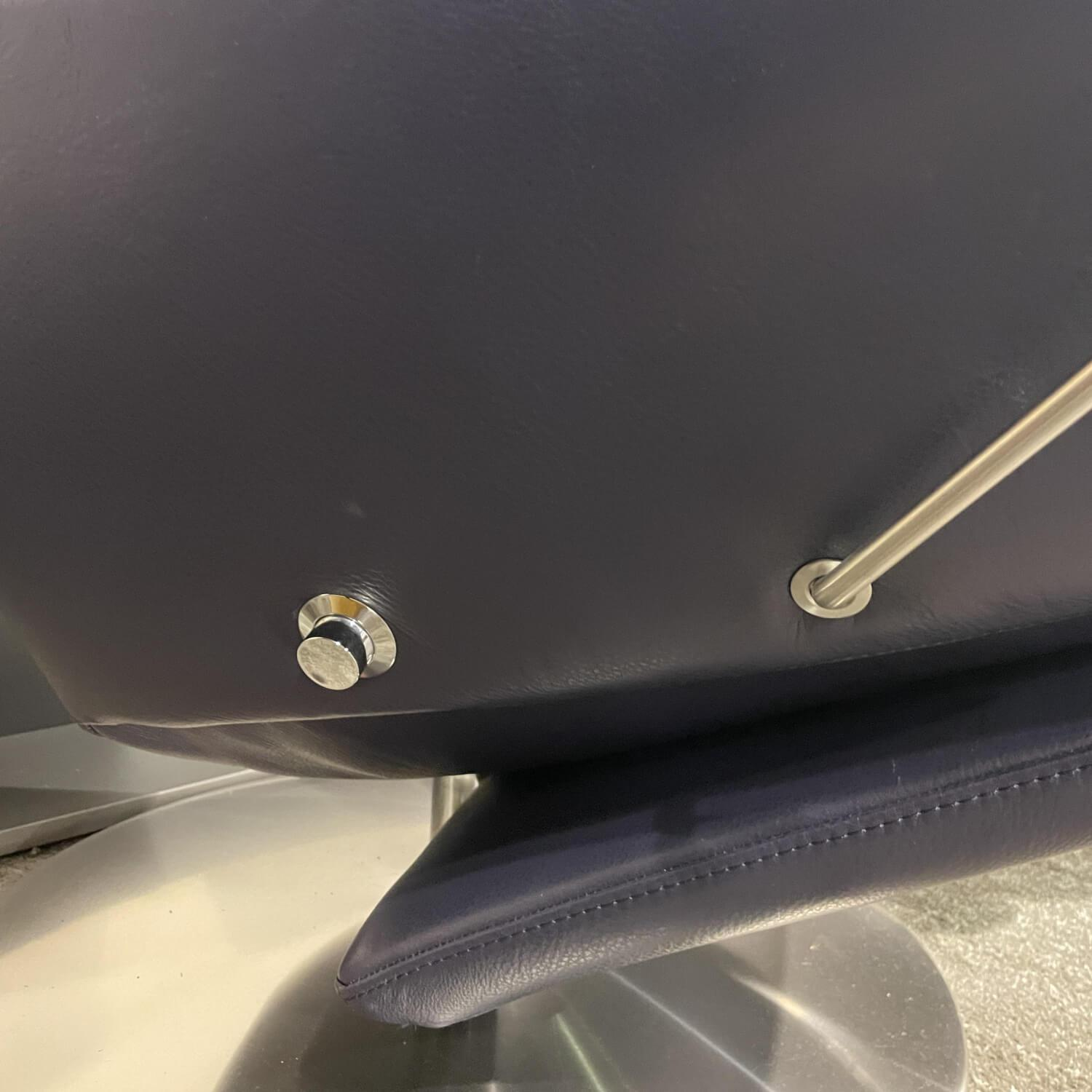 WK Wohnen - Relaxsessel WK 680 Tipo Leder 10 Polo 1057 Gestell Disc 60 Chrom - 6