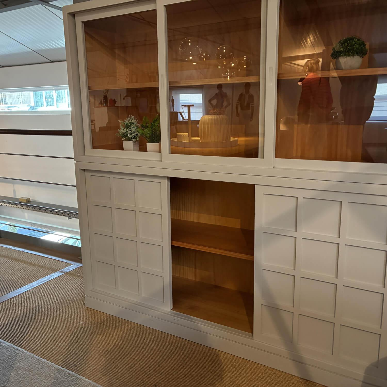 Marktex - Vitrine 6280-02 Multimodus Pinie Bicolor Farbig Lasiert Grau - 5