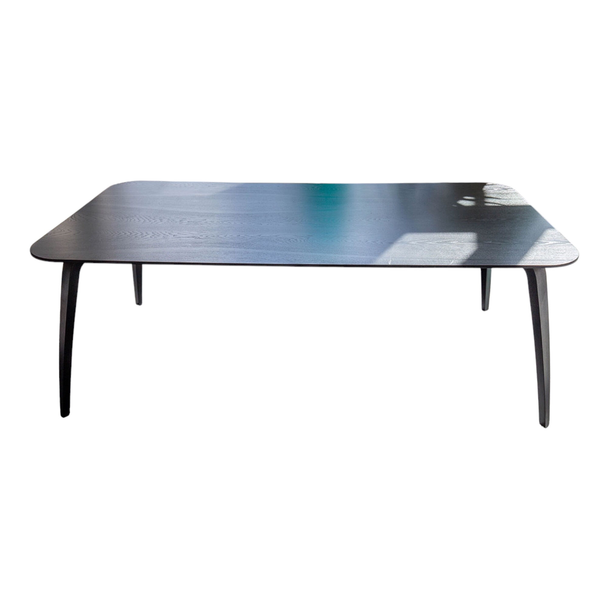 Gubi - Esstisch Gubi Dining Table Platte Esche Schwarz Semi Matt Lackiert - 1