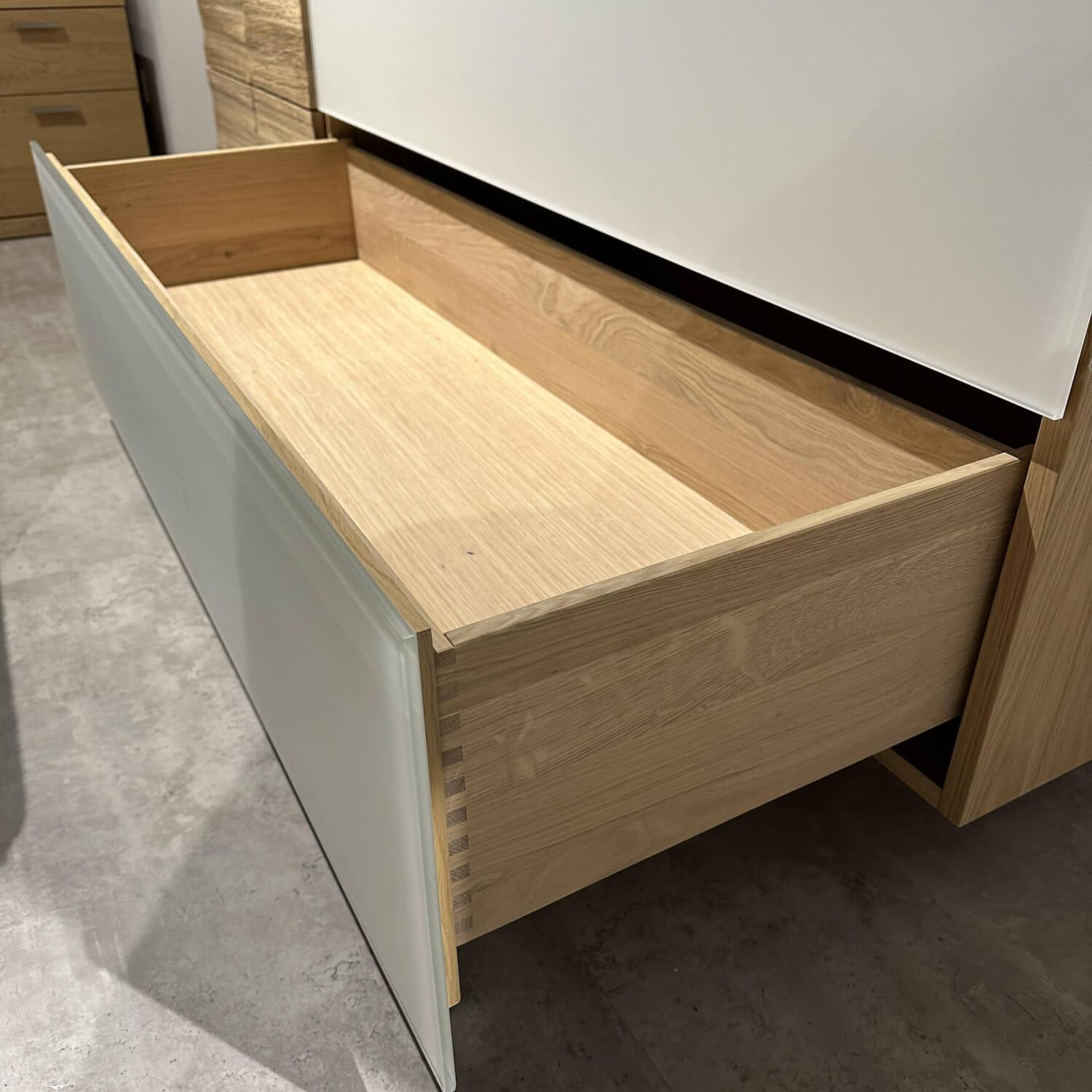 Voglauer - Sideboard Veron In Wildeiche Geölt Front In 2305 Glas Optiwhite - 5