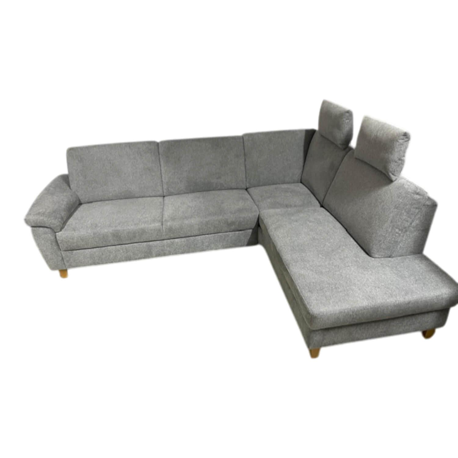 Dietsch - Ecksofa Enjoy Stoff 1 Mito 87 Platin Grau mit 2 Kopfstützen - 1
