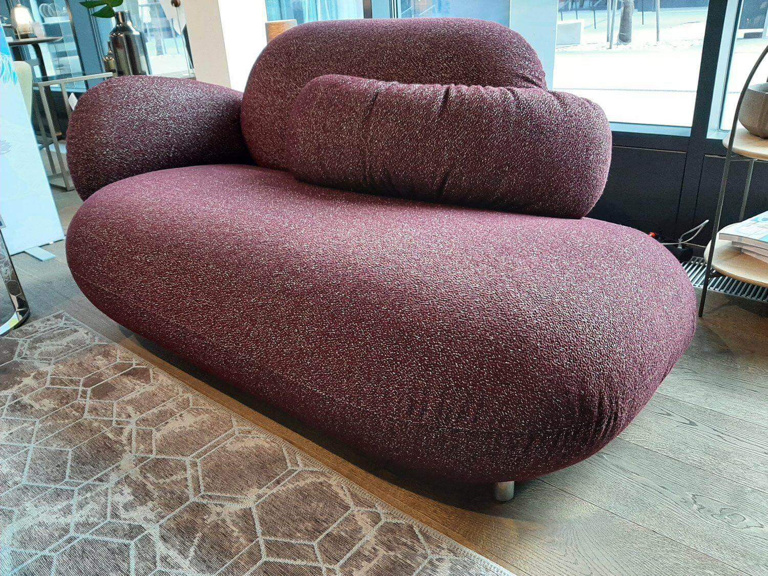 Leolux - Chaiselongue Pulla Bezug Stoff 4 Mondo Viola 13 Füße Aluminium Poliert - 2