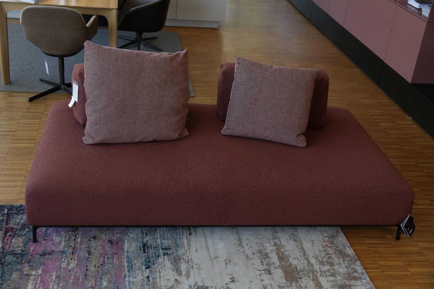 Ditre Italia - Sofa Sanders Air Stoff Kat. P Prinzess 300 Rostrot Gestell Metallrahmen M09 Schwarz - 5