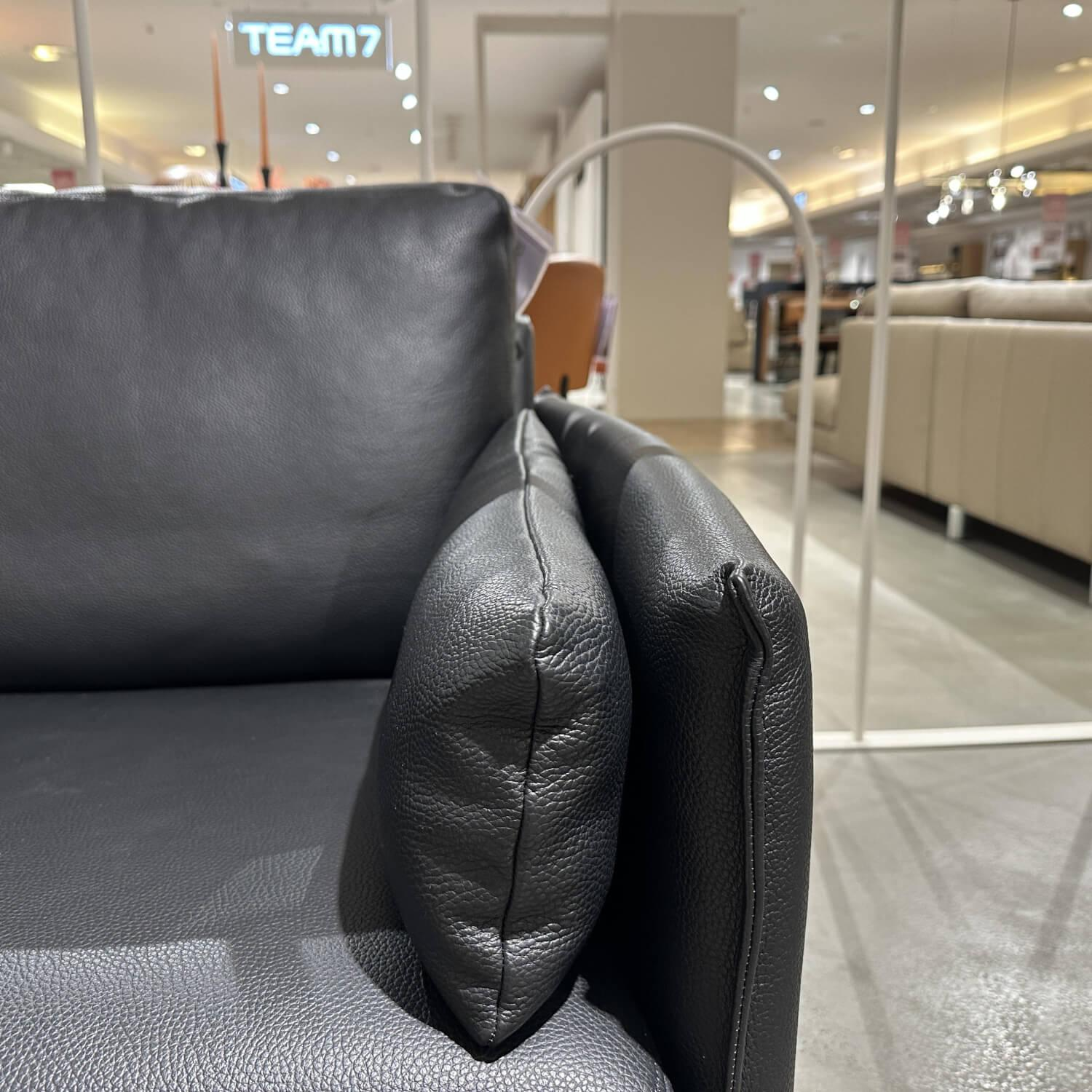 Erpo - Ecksofa CL 820 Leder Schwarz 43.136 Aluminium Fuß - 5