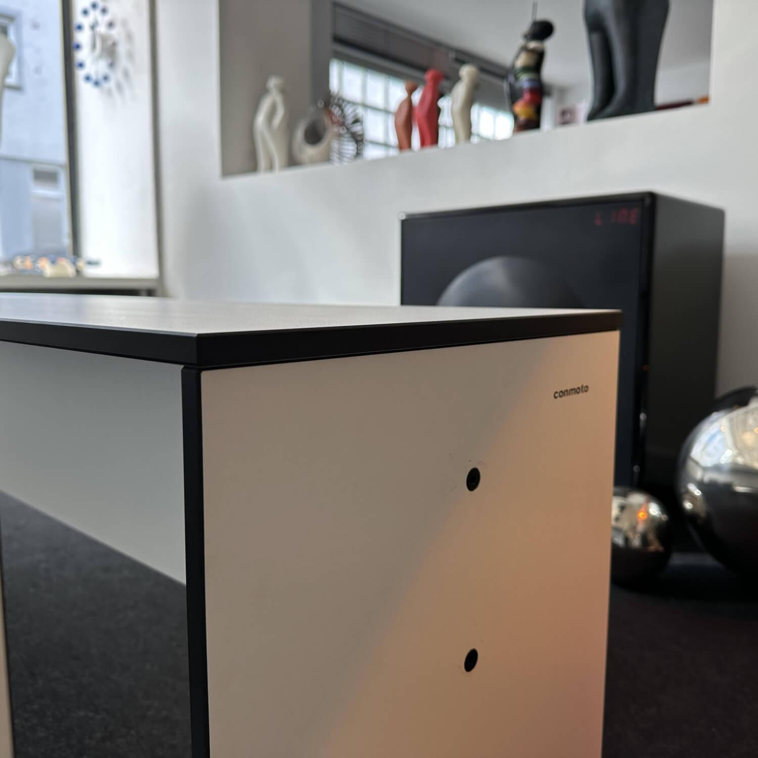 Conmoto - Essgruppe Riva Outdoor HPL Kunststoff Weiß Kanten Schwarz - 3