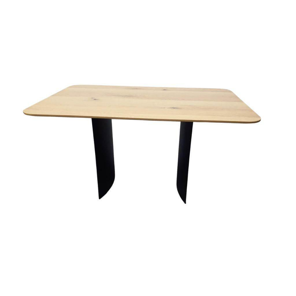 K+W - Esstisch 5239 1A Platte Asteiche Echtholzfurnier Gestell Metall Schwarz Strukturiert - 1