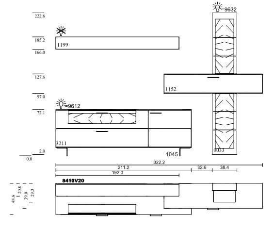 Hartmann - Wohnwand Runa Kerneiche Natur Massiv Gebürstet - 2