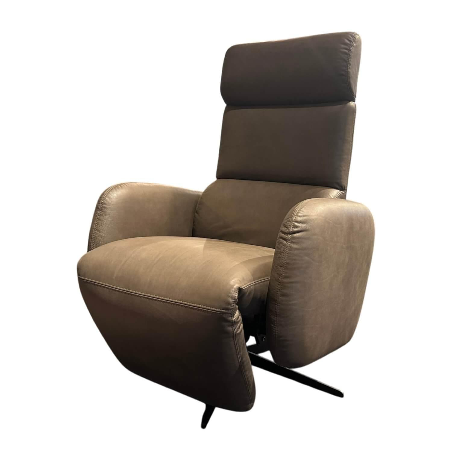 Brühl - Multifunktionssessel Telemarc Standard Leder Taron 5668 720 Grau Sternfuß Metall Schwarz Mit Herz Waage Funktion - 1