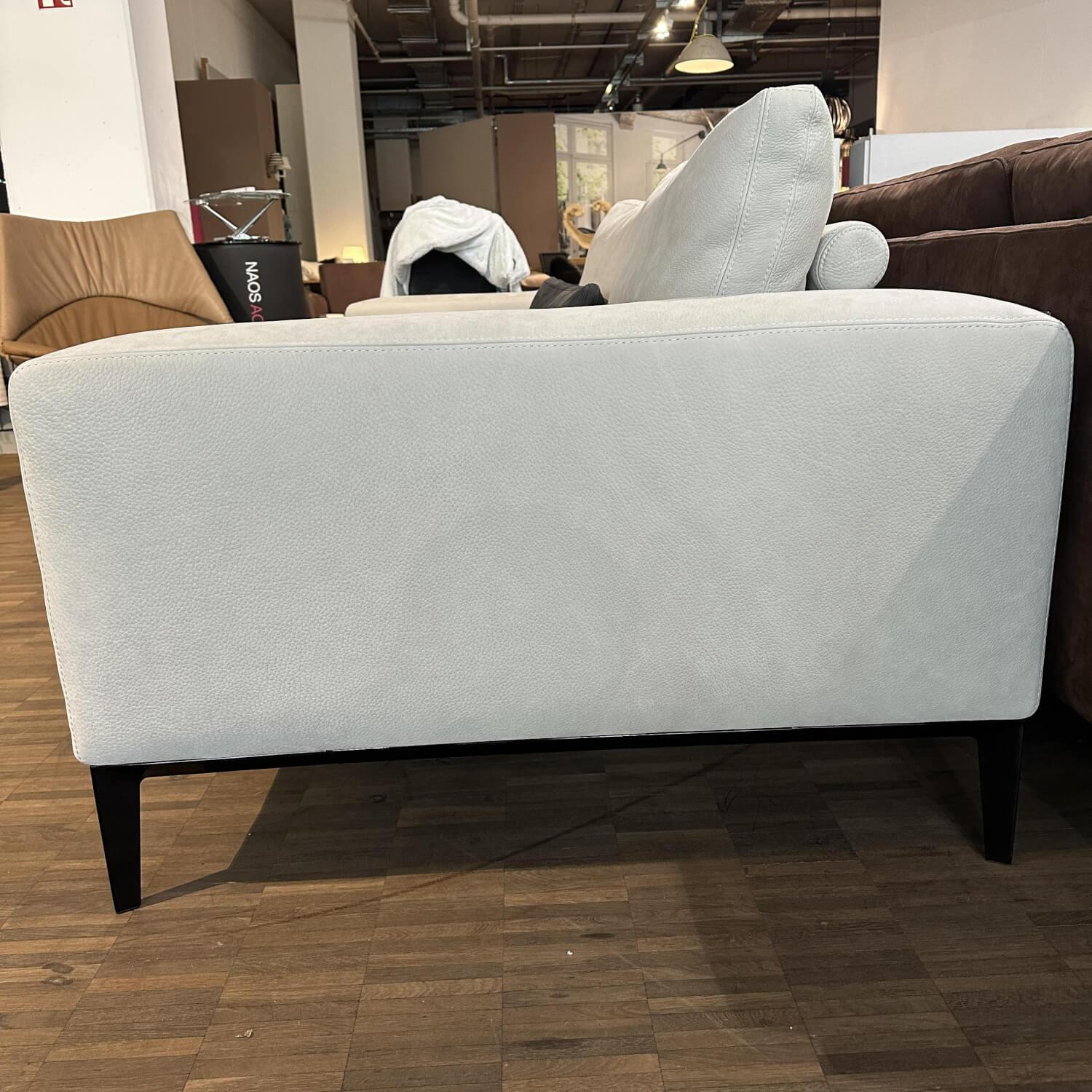 Cierre - Sofa Ibiza in Leder Nabuk FB 12 mit 2 Dekokissen - 9