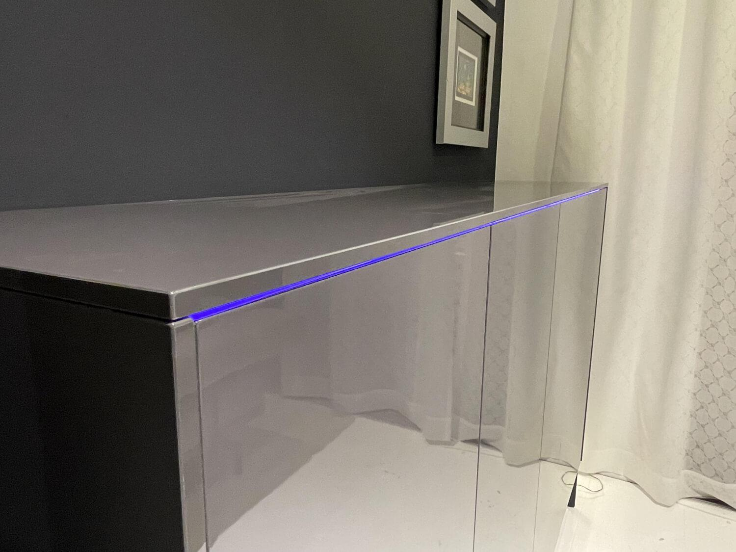 JOOP! - Sideboard Gloss Cubic 74702 Front Und Korpus Schiefergrau Hochglanz Kufe Chrome Mit Beleuchtung - 7