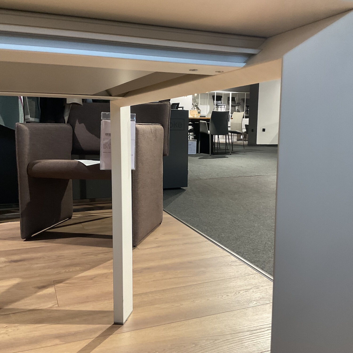 Kristalia - Esstisch Nori Platte Laminat White Weiß Getsell Aluminium Weiß Lackiert Mit Auszug - 6