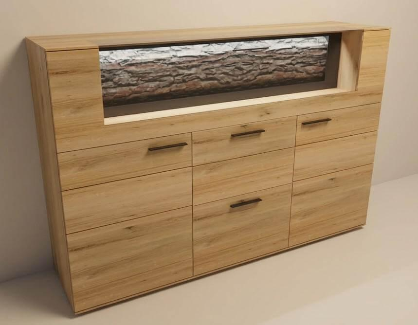 Hartmann - Highboard Runa Kerneiche Natur Massiv Gebürstet - 4