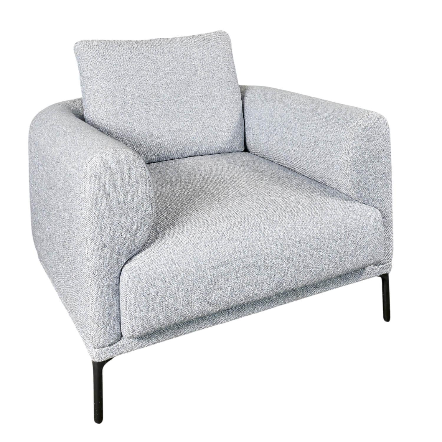 IP Design - Sessel Loop Stoff Mara IP1763-353 Grau Füße Metall Schwarz - 1