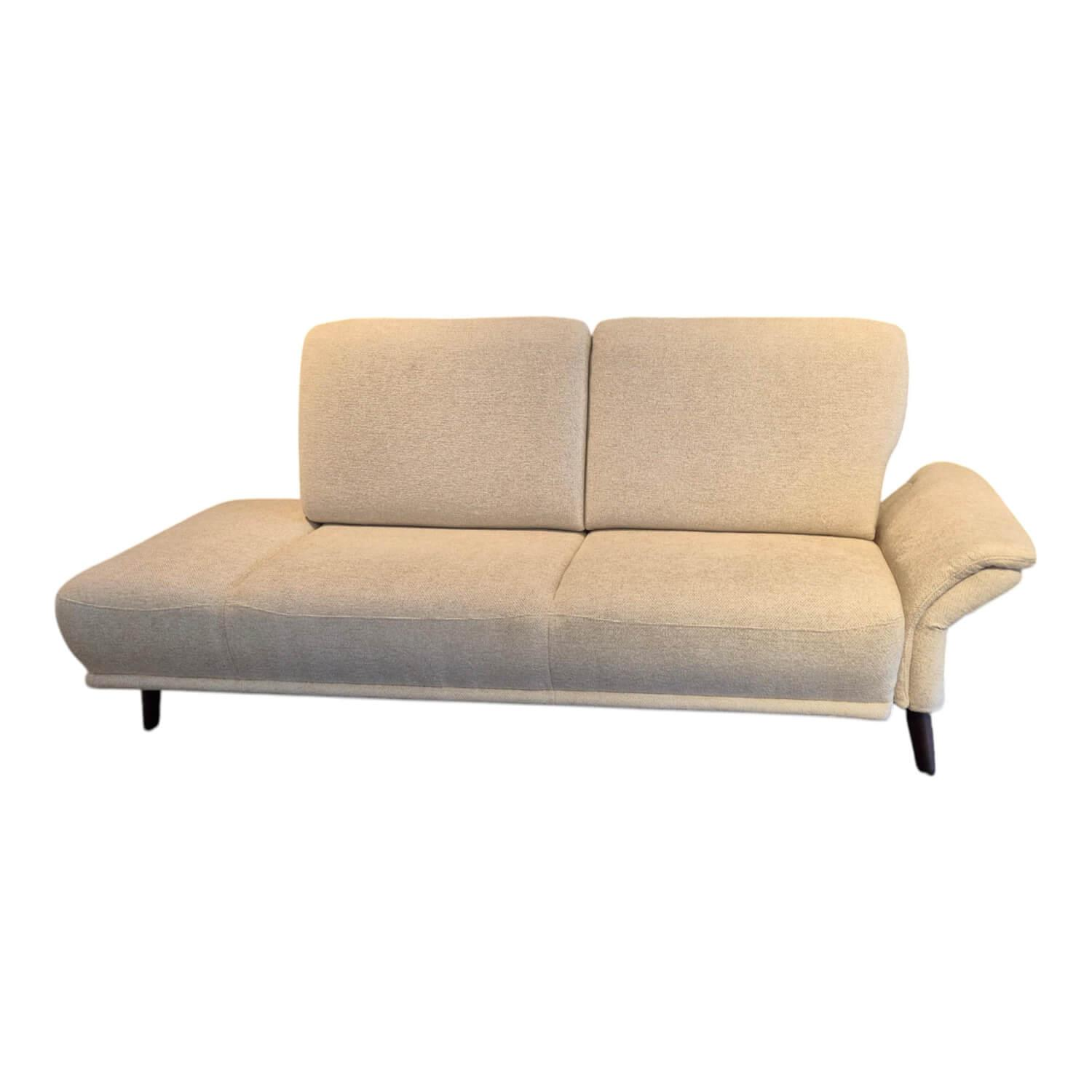 Activineo - Sofa Genua Stoff 7 Catania Creme Beige Füße Braun Gebeizt - 1